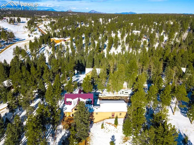 a view of city and mountain