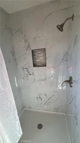 a bathroom with a tub
