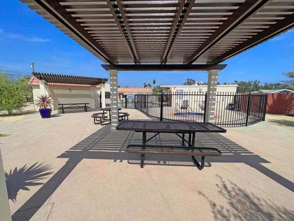 a view of a wooden fence