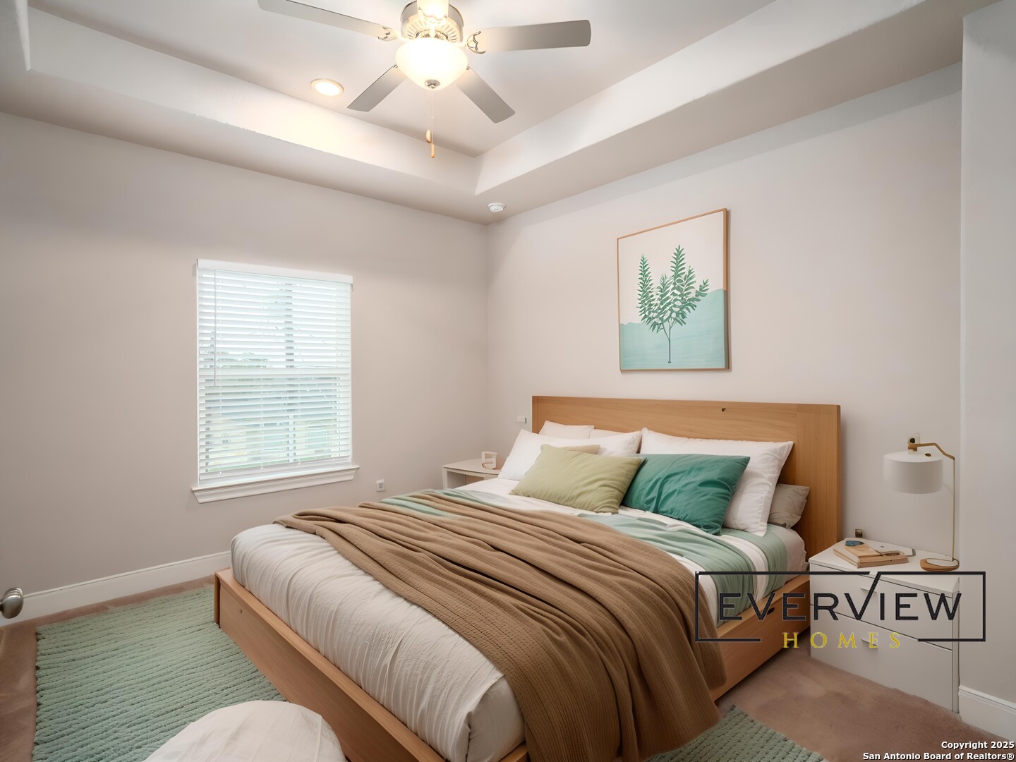 109 High Drive, Unit A Spring Branch, TX 78070 - Photo 3 of 24 a bedroom with a large bed and a chandelier