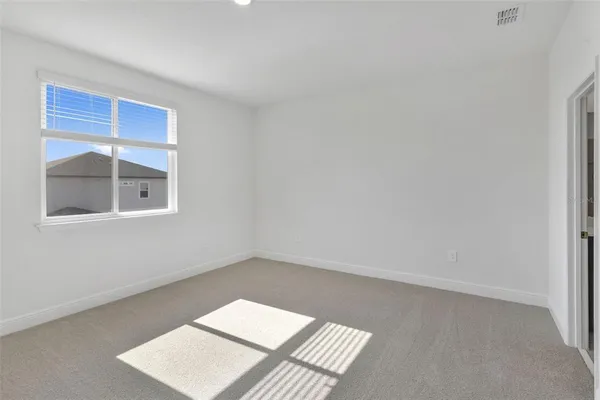 an empty room with a window