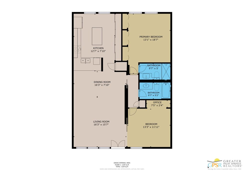 277 East Alejo Road, Unit 124 Palm Springs, CA 92262 - Photo 22 of 25 a picture of a floor plan