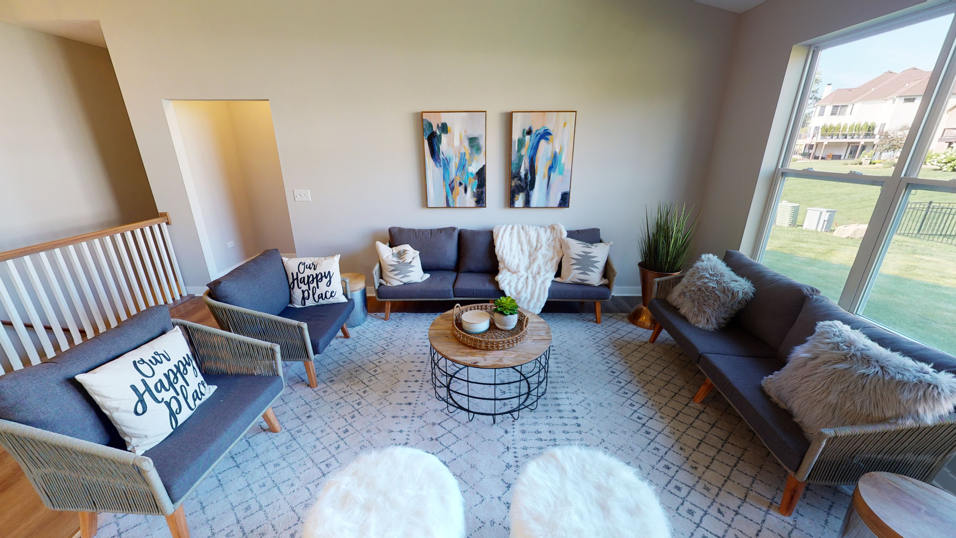 123 West Cache Isle Circle Channahon, IL 60410 - Photo 4 of 22 a living room with furniture and a large window