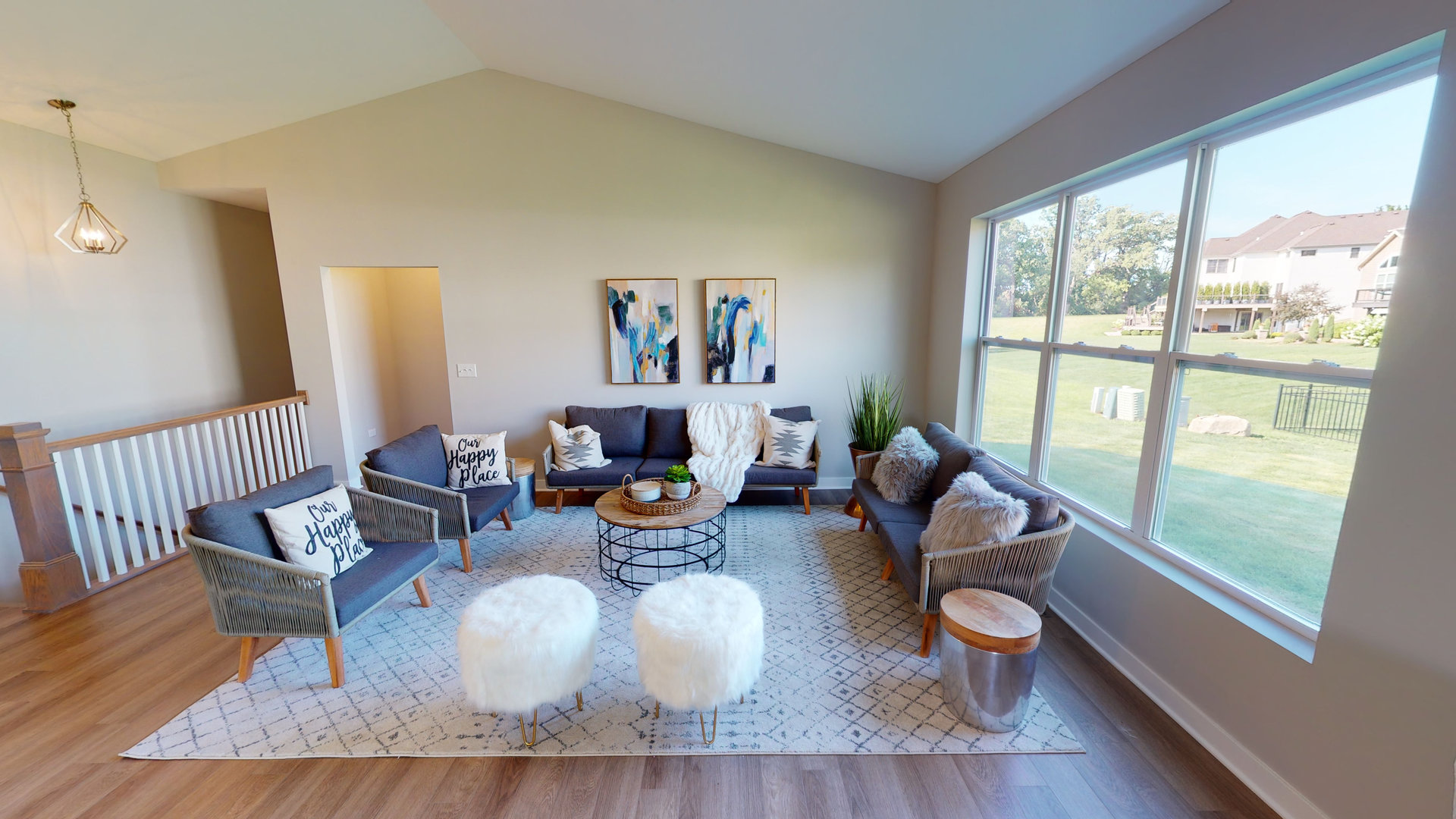 123 West Cache Isle Circle Channahon, IL 60410 - Photo 5 of 22 a living room with furniture and a large window