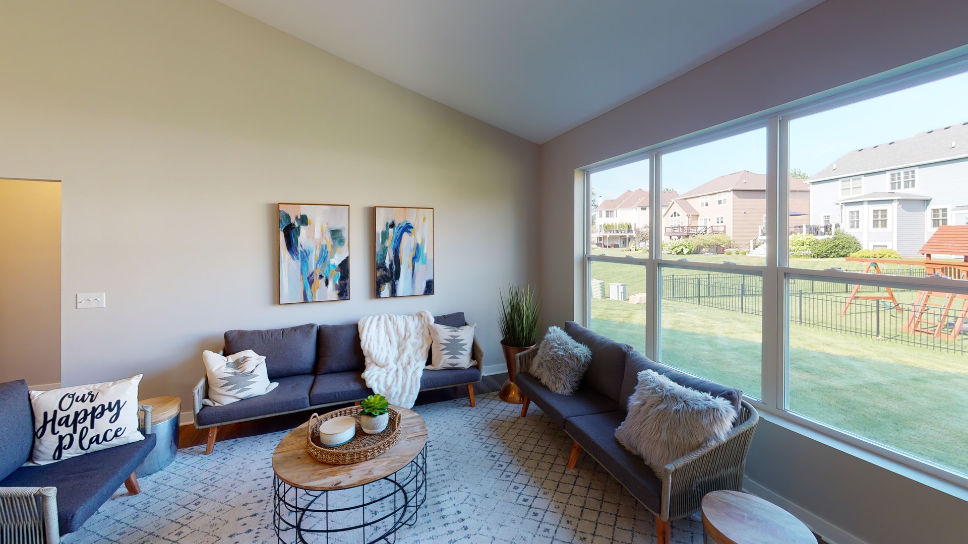 123 West Cache Isle Circle Channahon, IL 60410 - Photo 9 of 22 a living room with furniture and a large window