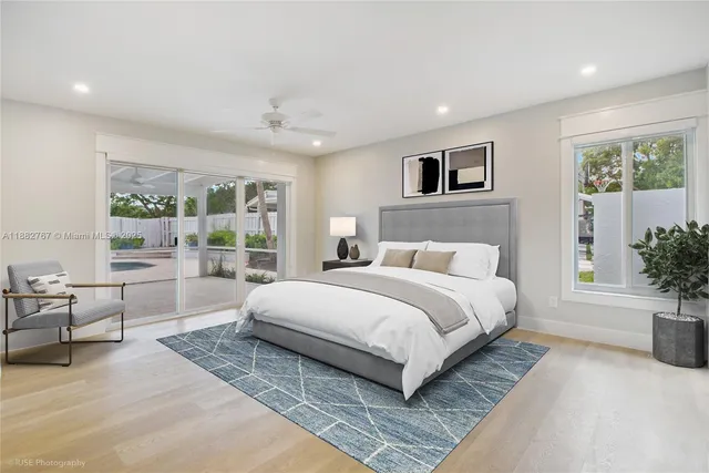 a living room with furniture and a couch