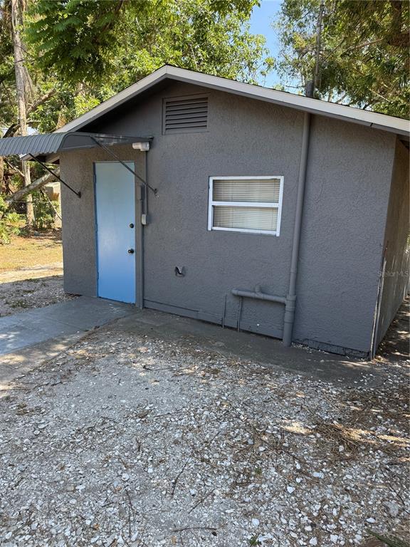 a backyard of a house