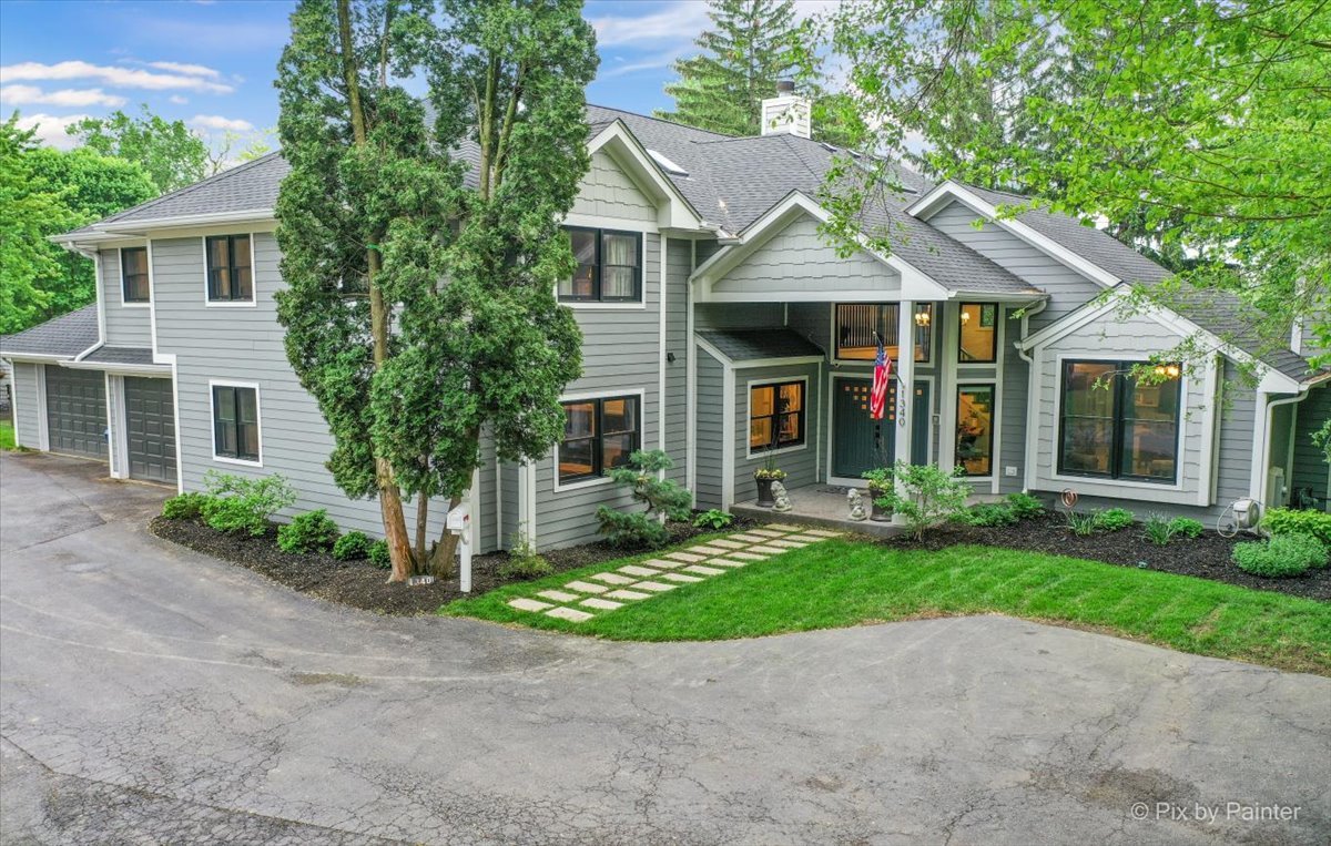 front view of a house and a yard