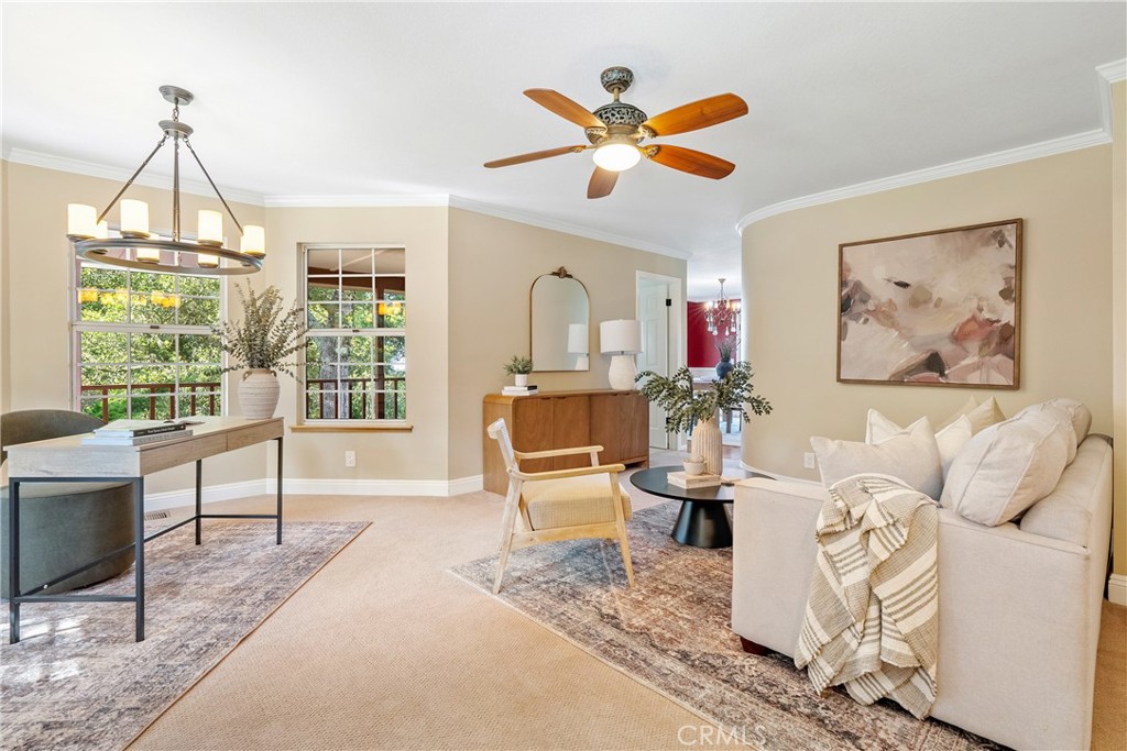 10885 San Marcos Road Atascadero, CA 93422 - Photo 5 of 35 a living room with furniture a window and a chandelier