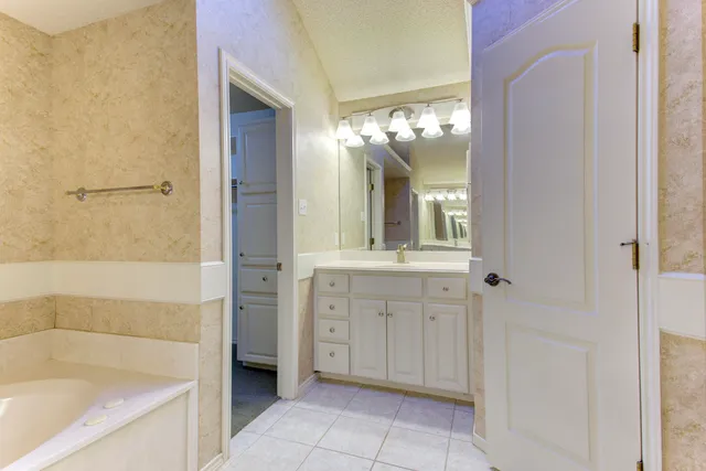 a view of backyard with green space