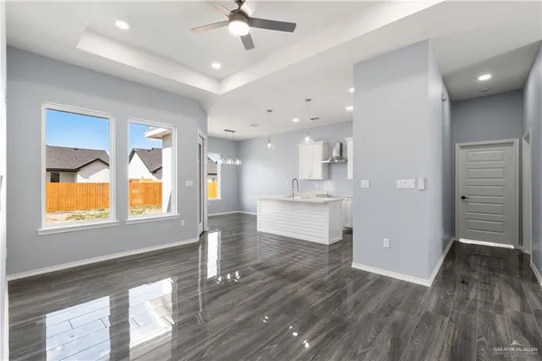 a view of an empty room and window