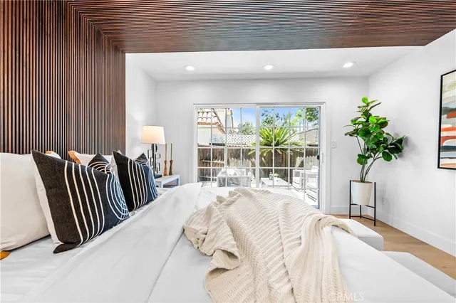 a view of a balcony with furniture