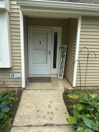 a view of front door of house