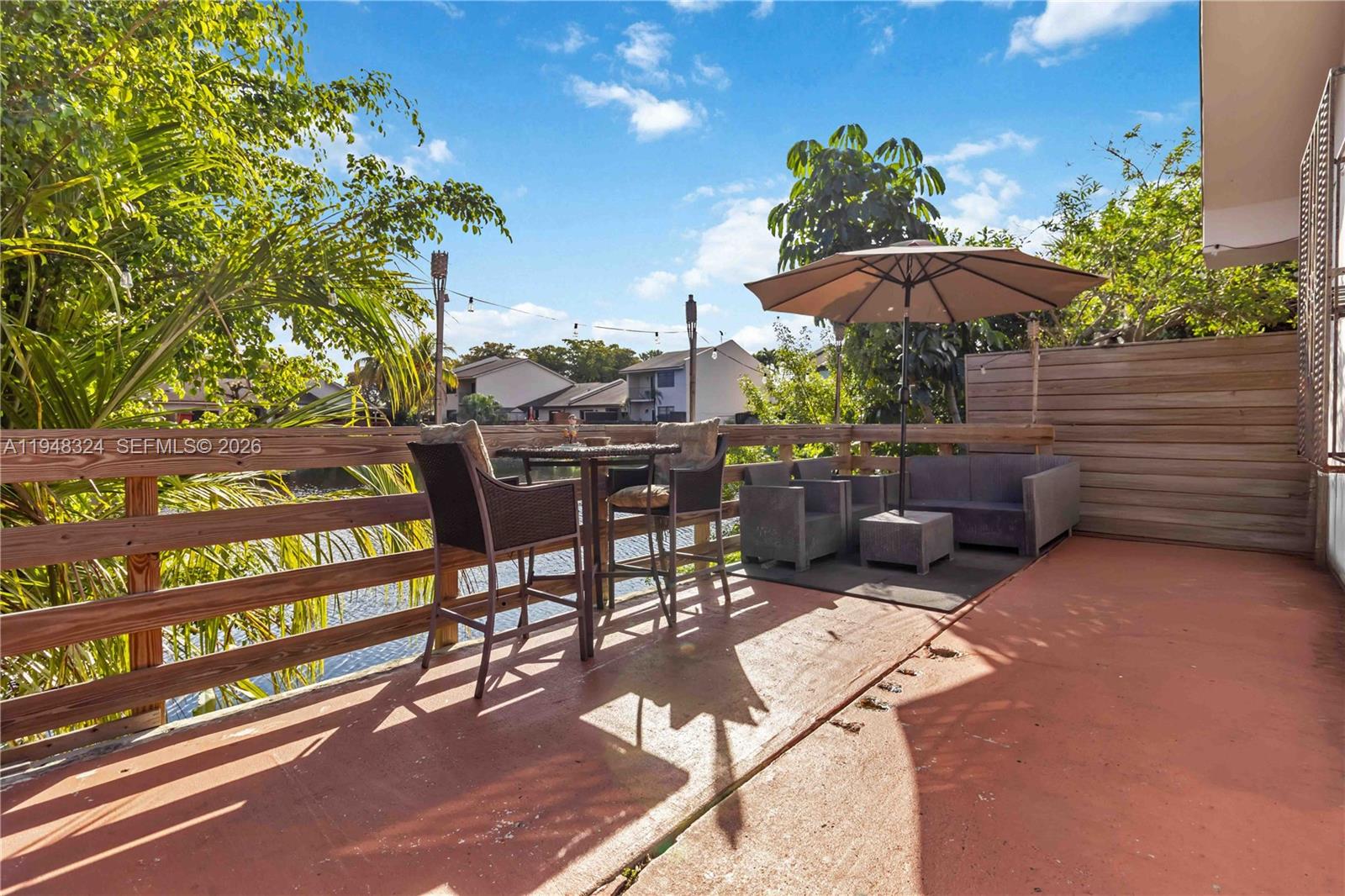 12241 Southwest 24th Terrace, Unit 39 Miami, FL 33175 - Photo 22 of 25 Your private deck with a Stunning Lake view