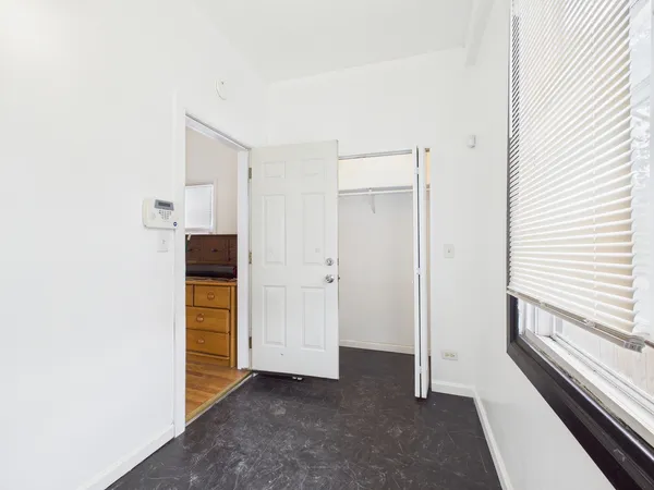 a view of a room with door