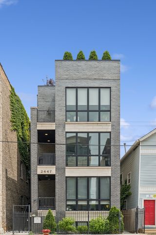 a front view of a building