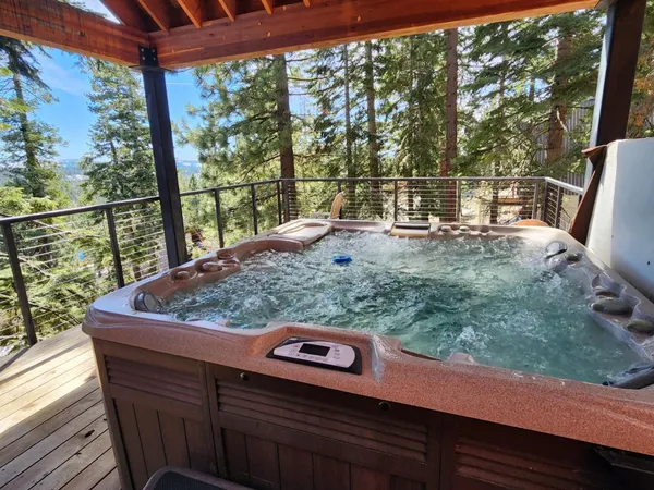 a outdoor view with a sitting space