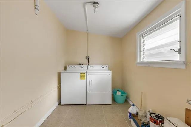 a utility room with a window