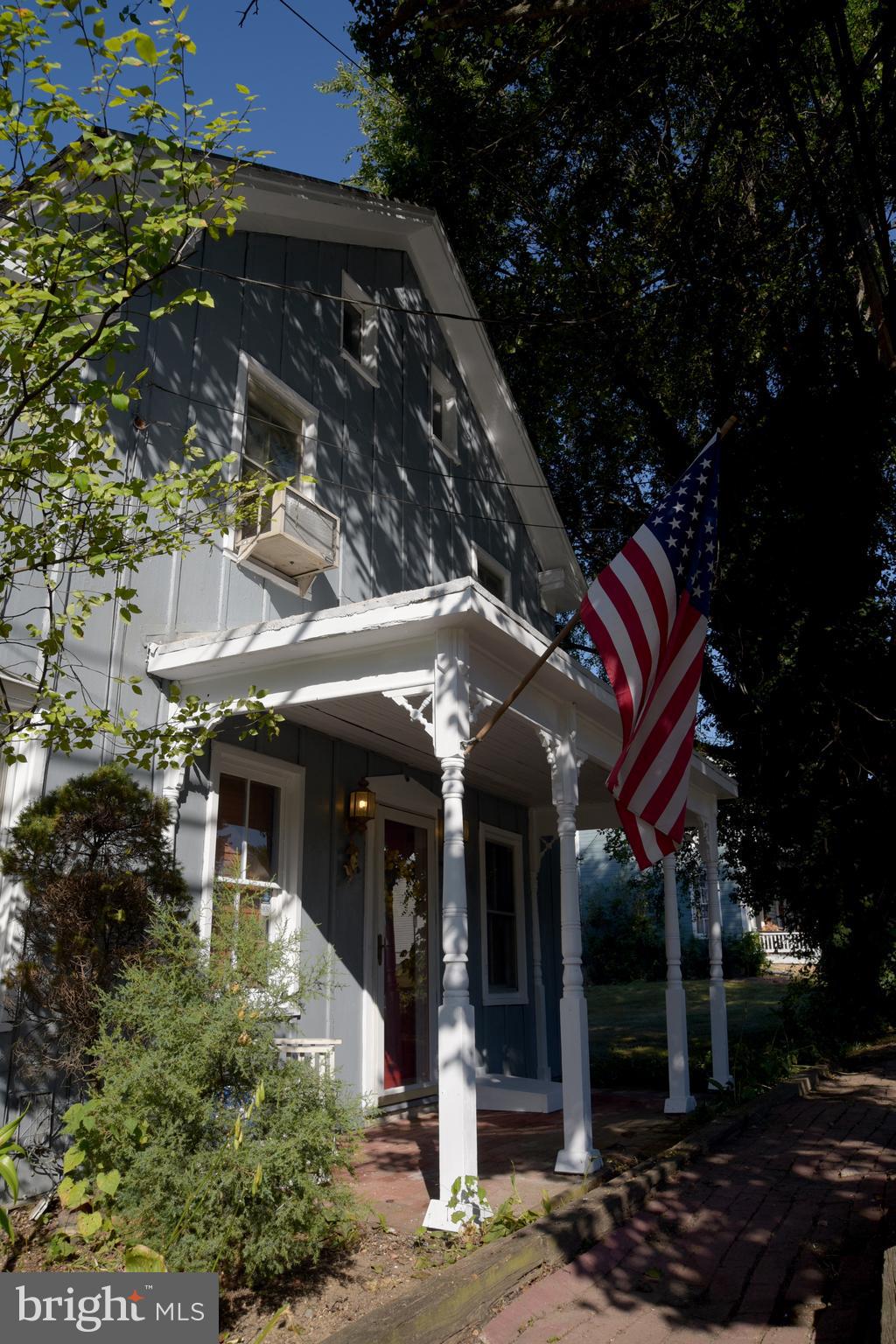 Freshly painted front porch