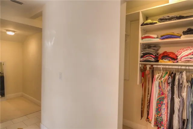 a view of a walk in closet