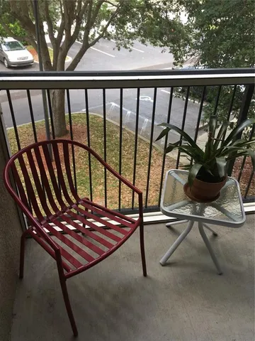 a view of a chairs in balcony