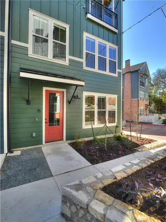 a street view along with residential houses