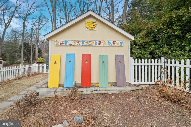 a view of backyard of house