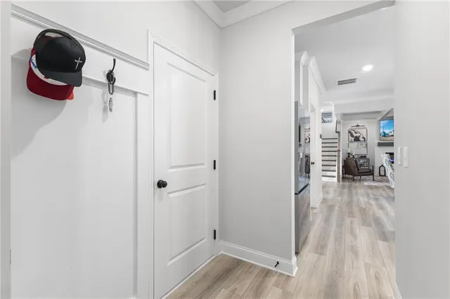 wooden floor in a kitchen