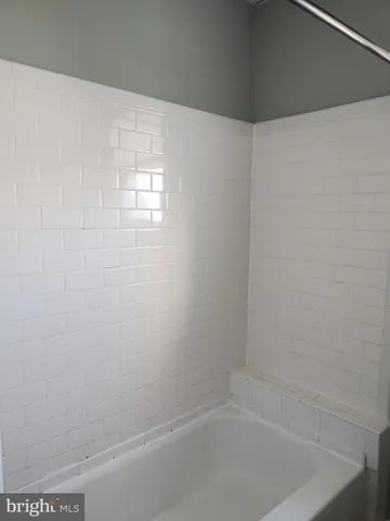 a close up of a bathtub