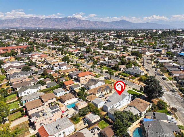 an aerial view of a city