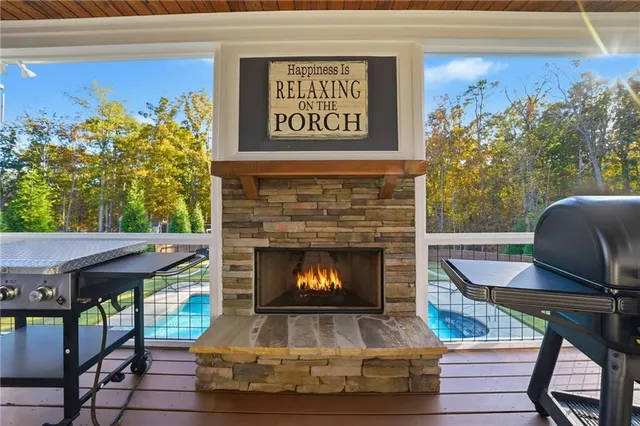 a outdoor living space with patio furniture