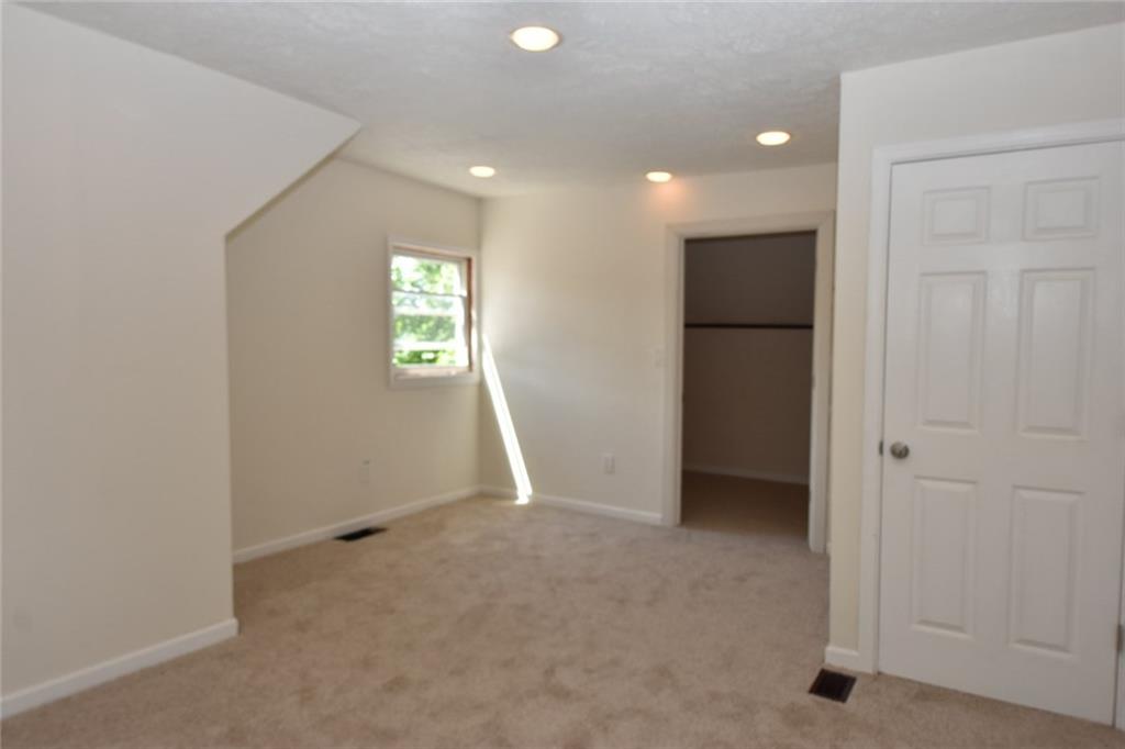 241 Alameda Road Butler, PA 16001 - Photo 8 of 24 This newly carpeted master bedroom has a large walk-in closet that measures 10' x 6'. Recessed lighting is newly installed. The master bathroom is annexed from this room.