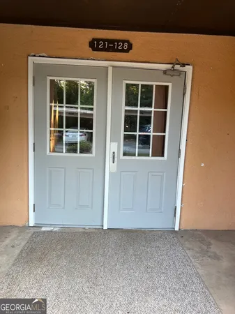 a view of front door of house