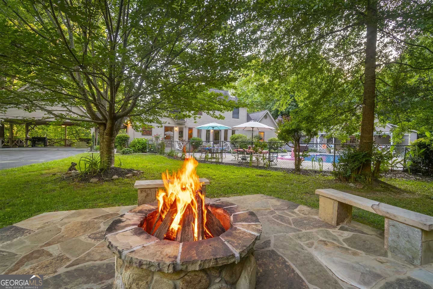 144 Fussen Strasse Helen, GA 30545 - Photo 37 of 38 a view of a garden with a slide
