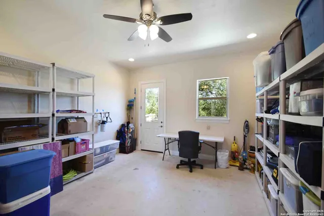 an aerial view of city and lake