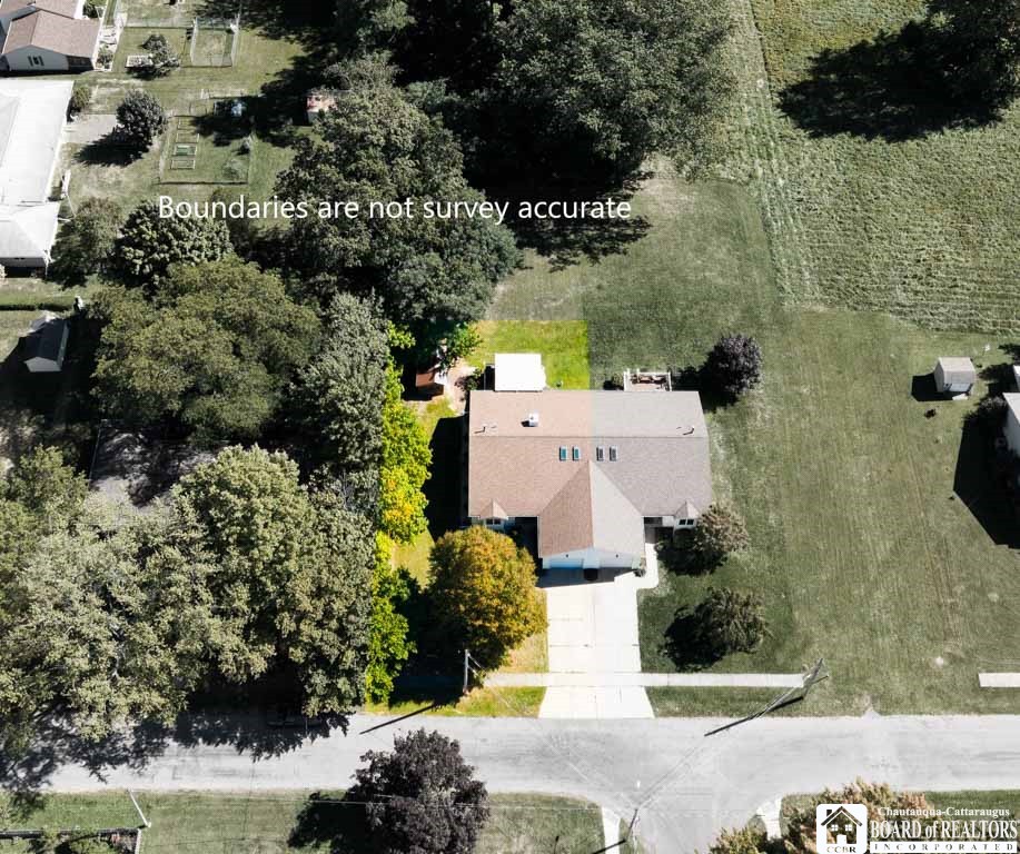 11 Pleasant Avenue Pomfret, NY 14063 - Photo 44 of 45 Aerial view isolated w/estimated boundary