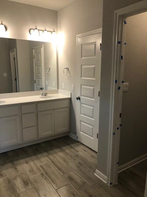 137 Peruvian Lane Georgetown, TX 78626 - Photo 8 of 12 a bathroom with a sink and mirror