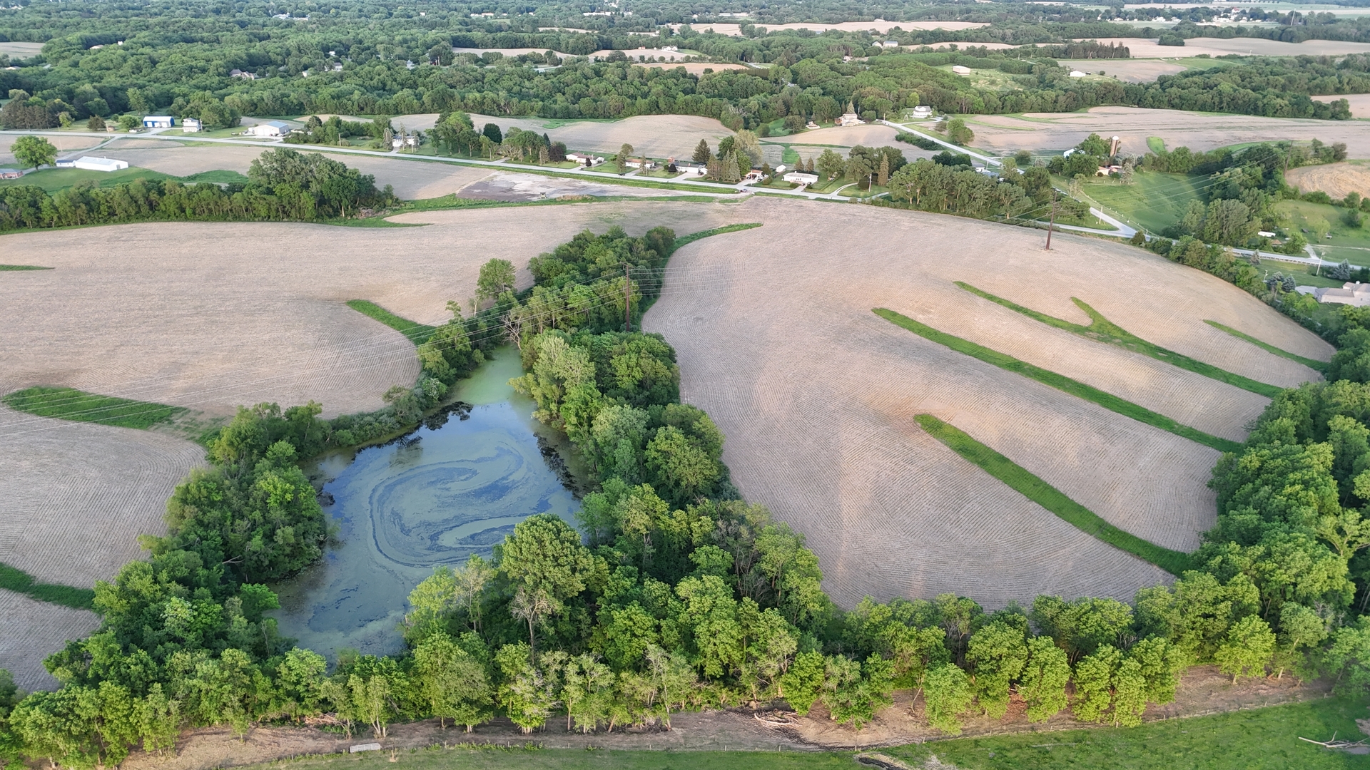 0 Ridgewood Road Milan, IL 61264 - Photo 12 of 43 an aerial view of a house with a yard and lake view