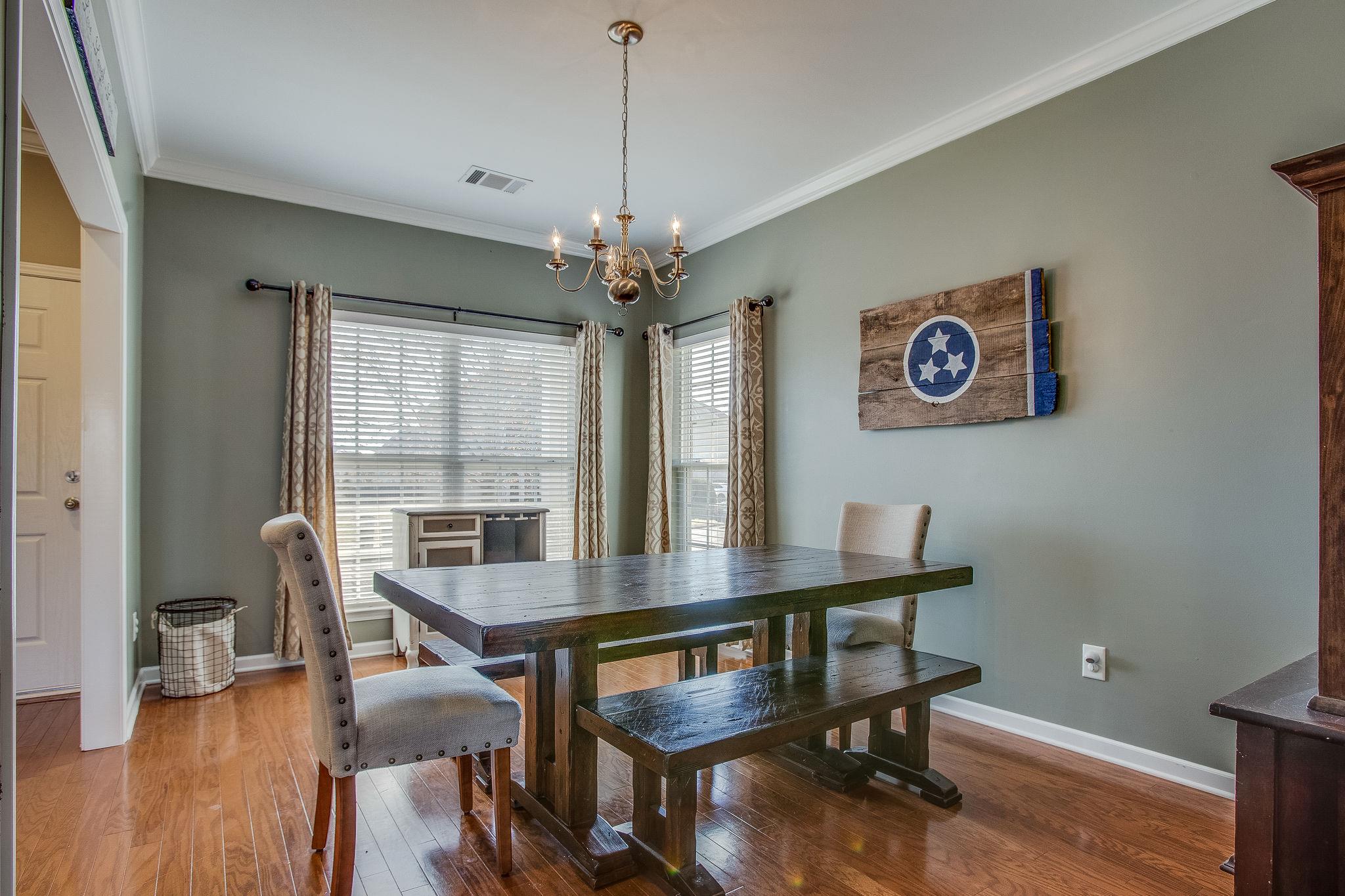 Spacious formal dining room.