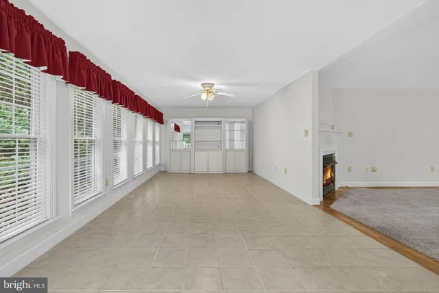 an empty room with natural light