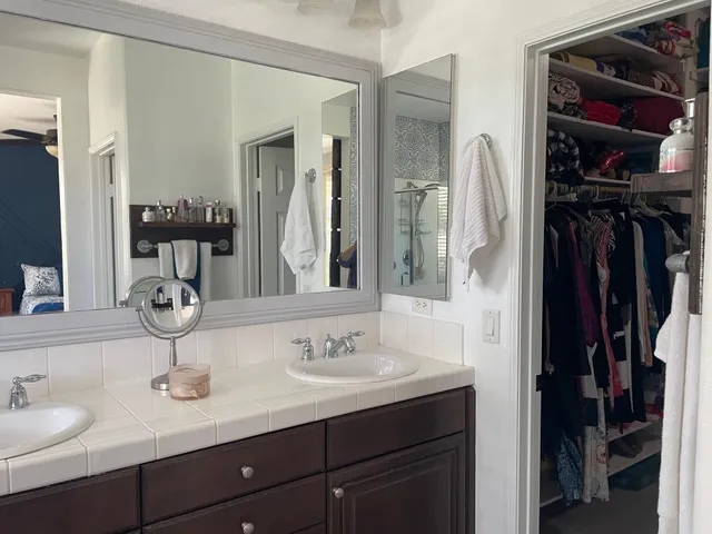 a view of a room that has a window in it