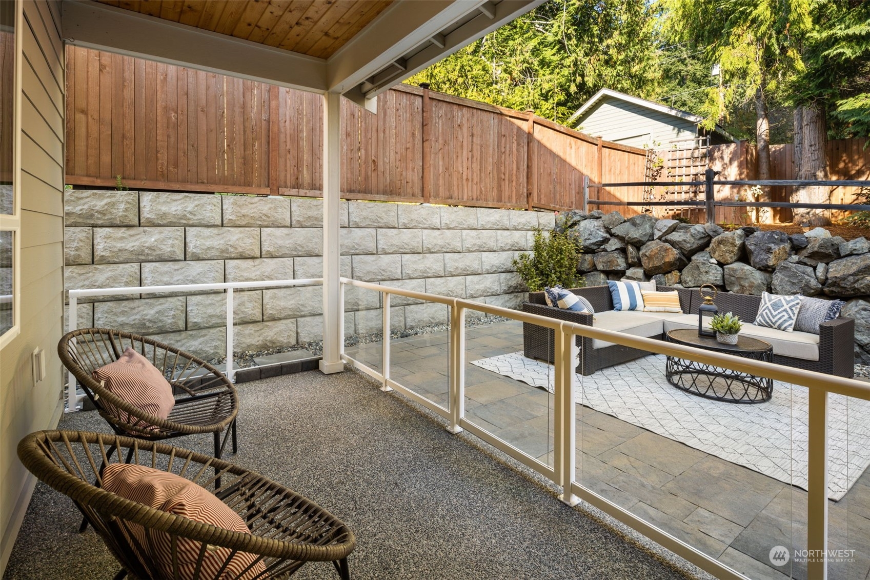1243 Northwest Richmond Beach Road Shoreline, WA 98177 - Photo 19 of 40 a backyard of a house with seating space