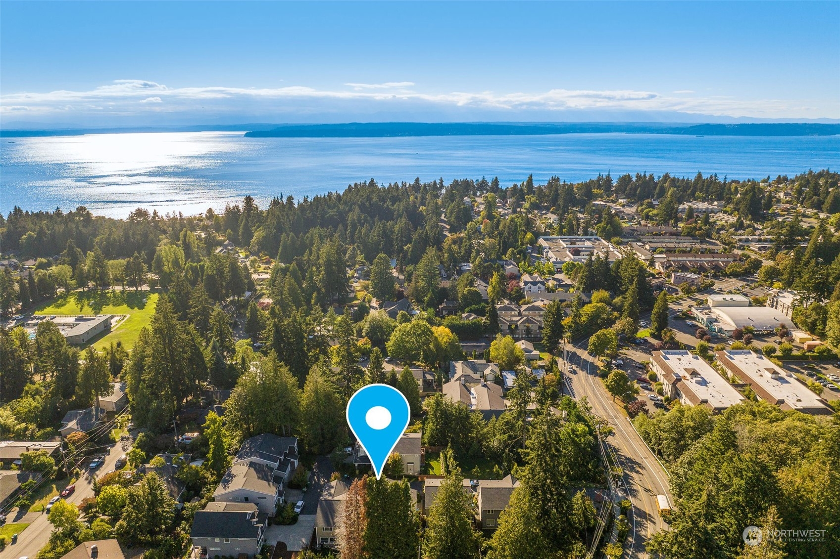 1243 Northwest Richmond Beach Road Shoreline, WA 98177 - Photo 37 of 40 a view of a city and an ocean