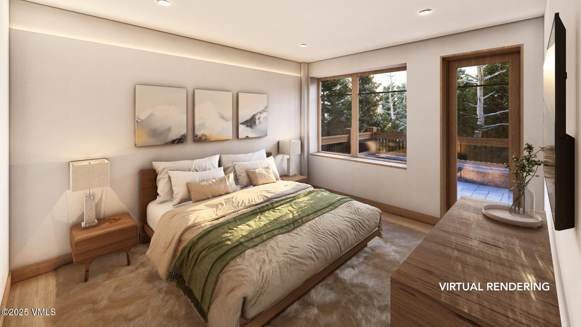 300 Prater Road, Unit A102 Beaver Creek, CO 81620 - Photo 3 of 10 a bedroom with a large bed and a window