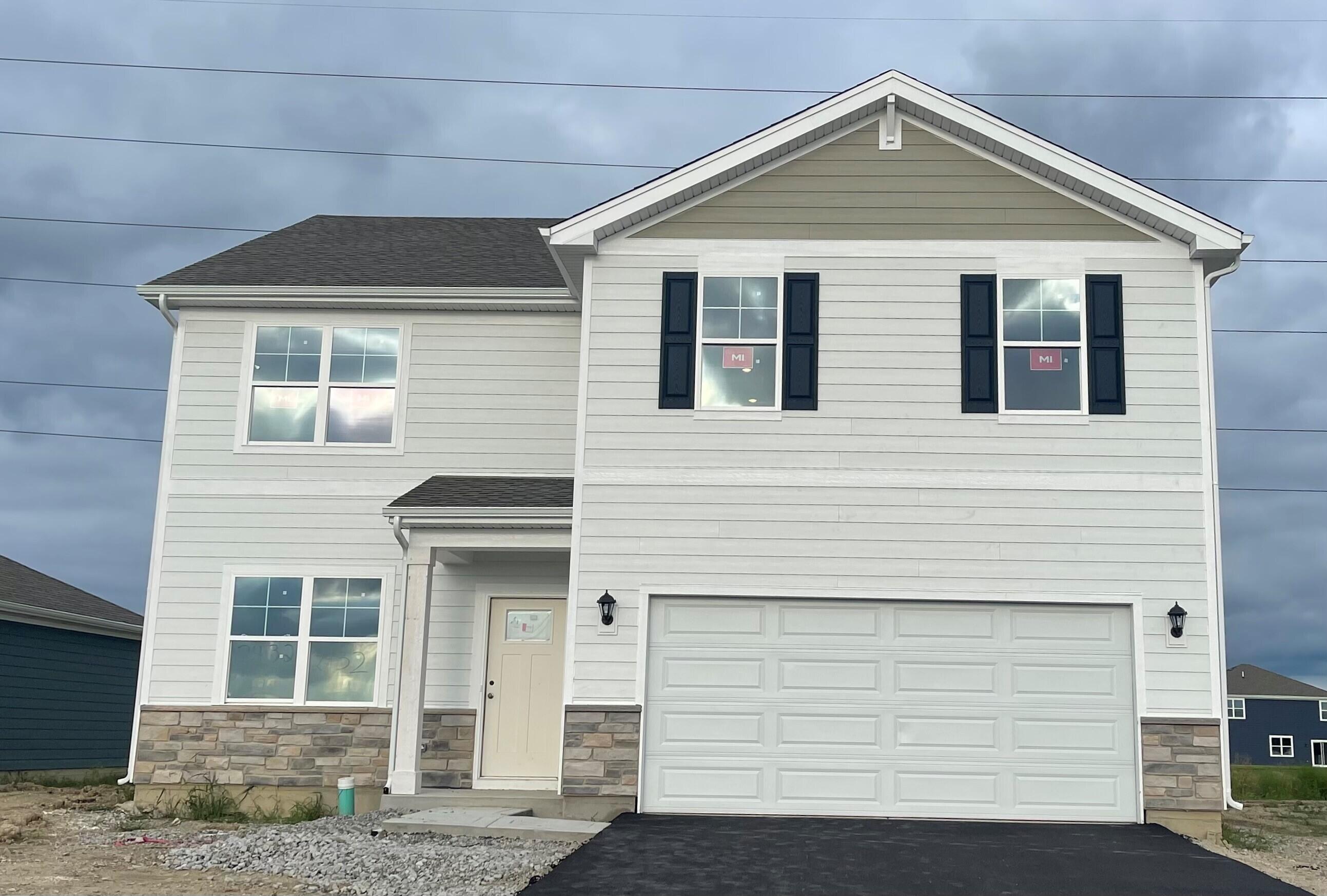 a front view of a house