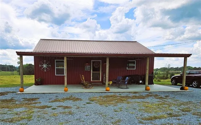 a front view of a house
