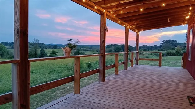a view of an outdoor space and mountain view