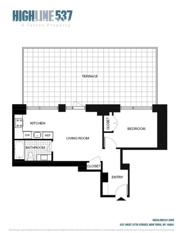 537 West 27th Street, Unit 2D Manhattan, NY 10001 - Photo 14 of 14 a picture of a room with a white wall and a painting