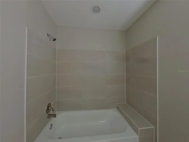 a close up of a bathtub