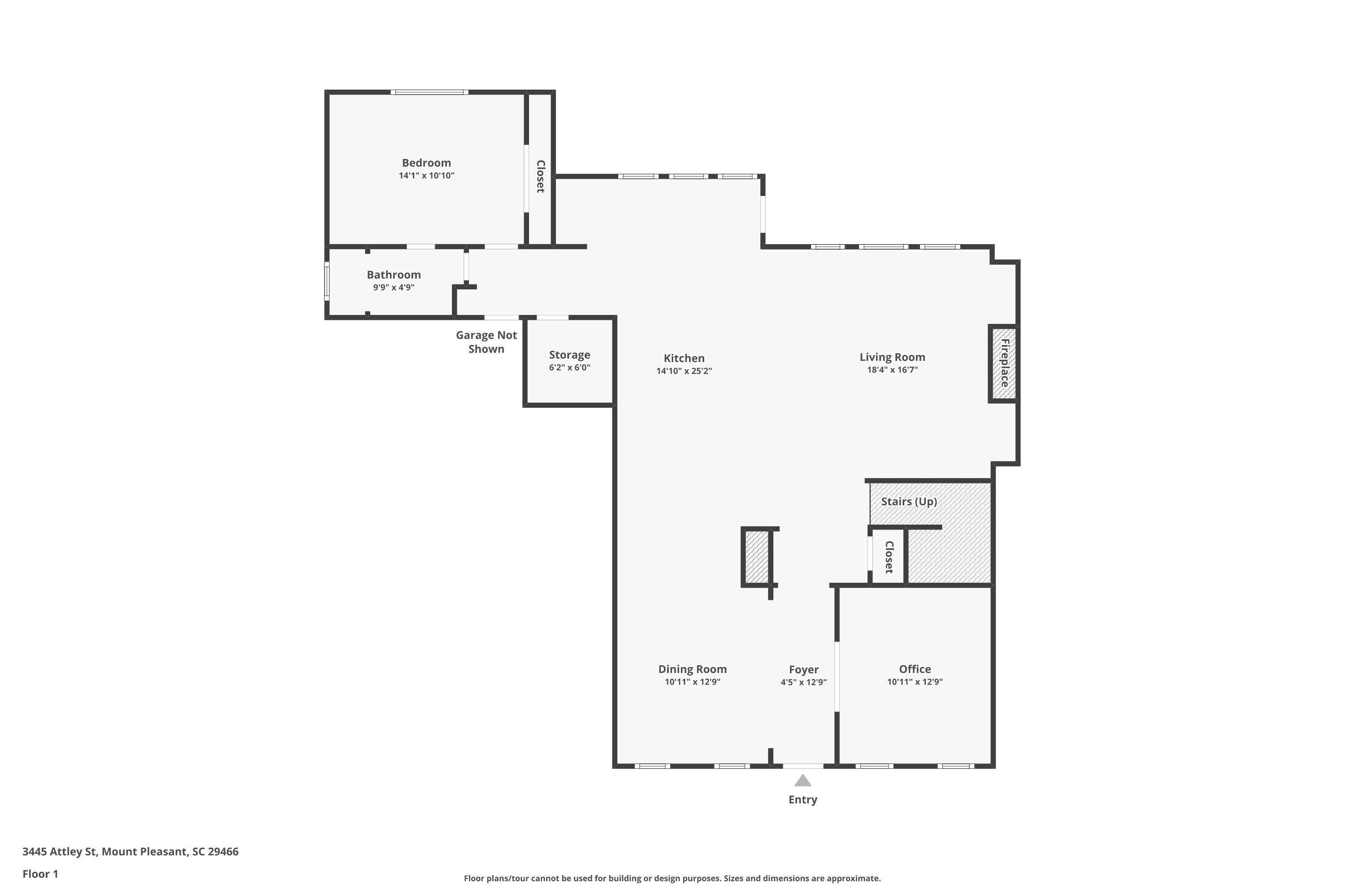 3445 Attley Street Mount Pleasant, SC 29466 - Photo 53 of 54 first floor floorplan